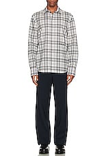 Helmut Lang Plaid Shirt in White, view 5, click to view large image.