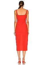 Helmut Lang Twist Midi Dress in Poppy, view 4, click to view large image.