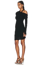 Helmut Lang Twist Dress in Black, view 3, click to view large image.