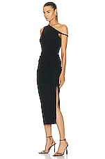 Helmut Lang Twist Dress in Black, view 3, click to view large image.