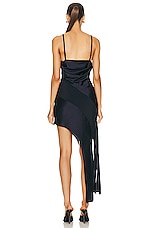 Helmut Lang Slash Slip Dress in Navy, view 4, click to view large image.