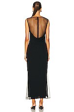 Helmut Lang Sheer Insert Dress in Black, view 5, click to view large image.