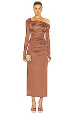Helmut Lang Luster Dress in Rust, view 1, click to view large image.