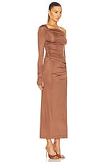Helmut Lang Luster Dress in Rust, view 2, click to view large image.