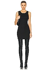 Helmut Lang Rib Tank Dress in Black, view 1, click to view large image.