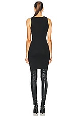 Helmut Lang Rib Tank Dress in Black, view 3, click to view large image.