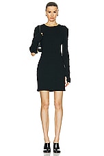 Helmut Lang Long Sleeve Mini Dress in Black, view 1, click to view large image.