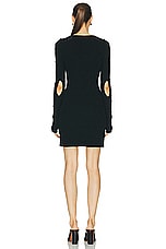 Helmut Lang Long Sleeve Mini Dress in Black, view 3, click to view large image.