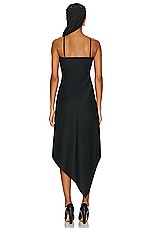Helmut Lang Scarf Hem Dress in Black, view 5, click to view large image.