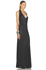 Helmut Lang Sheer Long Dress in Black Sand, view 2, click to view large image.