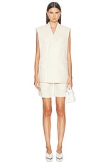 Helmut Lang Mini Short in Summer Sand, view 5, click to view large image.