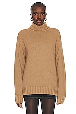 Helmut Lang Archive Turtleneck Sweater in Camel, view 1, click to view large image.