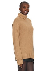 Helmut Lang Archive Turtleneck Sweater in Camel, view 2, click to view large image.