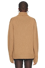 Helmut Lang Archive Turtleneck Sweater in Camel, view 3, click to view large image.