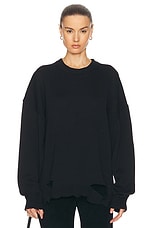 Helmut Lang Crewneck Sweater in Black, view 1, click to view large image.