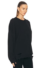 Helmut Lang Crewneck Sweater in Black, view 2, click to view large image.