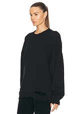 Helmut Lang Crewneck Sweater in Black, view 3, click to view large image.