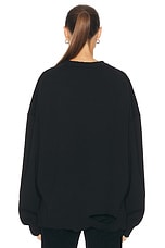 Helmut Lang Crewneck Sweater in Black, view 4, click to view large image.