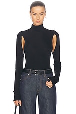 Helmut Lang Air Turtleneck Top in Black, view 1, click to view large image.