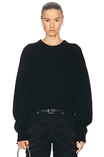 Helmut Lang Chunky Crewneck Sweater in Black, view 1, click to view large image.