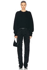 Helmut Lang Chunky Crewneck Sweater in Black, view 4, click to view large image.