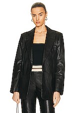 Helmut Lang Leather Blazer in Black | FWRD Helmut Lang Leather Blazer in Black | FWRD
