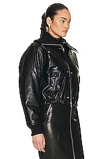 Helmut Lang Bomber Jacket in Black, view 3, click to view large image.