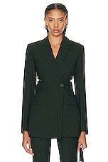 Helmut Lang Slash Blazer in Evergreen, view 1, click to view large image.