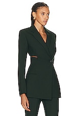Helmut Lang Slash Blazer in Evergreen, view 2, click to view large image.
