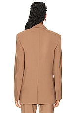 Helmut Lang Single Double Blazer in Dune, view 3, click to view large image.