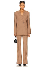 Helmut Lang Single Double Blazer in Dune, view 4, click to view large image.
