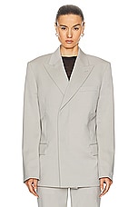 Helmut Lang Boxy Blazer in Sand, view 2, click to view large image.