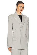 Helmut Lang Boxy Blazer in Sand, view 3, click to view large image.