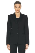 Helmut Lang Classic Blazer in Black, view 2, click to view large image.