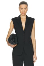 Helmut Lang Blazer Vest in Black, view 1, click to view large image.