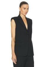 Helmut Lang Blazer Vest in Black, view 2, click to view large image.