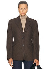 Helmut Lang Apex Sculpted Blazer in Aubergine, view 1, click to view large image.