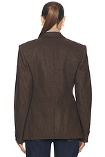 Helmut Lang Apex Sculpted Blazer in Aubergine, view 4, click to view large image.