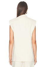 Helmut Lang Sleeveless Blazer in Summer Sand, view 3, click to view large image.