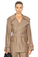 Helmut Lang Trench Jacket in Driftwood, view 1, click to view large image.