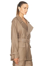 Helmut Lang Trench Jacket in Driftwood, view 2, click to view large image.