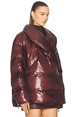 Helmut Lang Apex Cocoon Jacket in Burgundy, view 3, click to view large image.