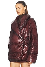 Helmut Lang Apex Cocoon Jacket in Burgundy, view 4, click to view large image.