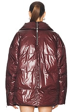 Helmut Lang Apex Cocoon Jacket in Burgundy, view 5, click to view large image.