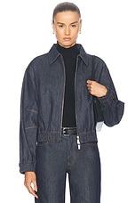 Helmut Lang Bomber Jacket in Indigo, view 1, click to view large image.