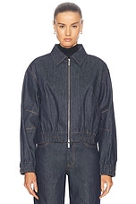 Helmut Lang Bomber Jacket in Indigo, view 2, click to view large image.