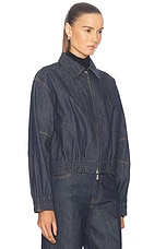 Helmut Lang Bomber Jacket in Indigo, view 3, click to view large image.