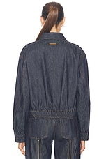 Helmut Lang Bomber Jacket in Indigo, view 4, click to view large image.