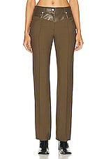 Helmut Lang Garter Pant in Dark Olive, view 1, click to view large image.