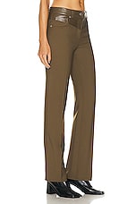 Helmut Lang Garter Pant in Dark Olive, view 2, click to view large image.